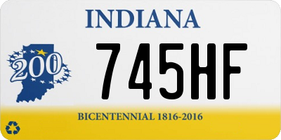 IN license plate 745HF