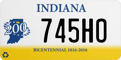 IN license plate 745HO