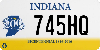 IN license plate 745HQ