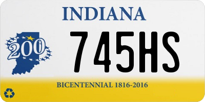 IN license plate 745HS