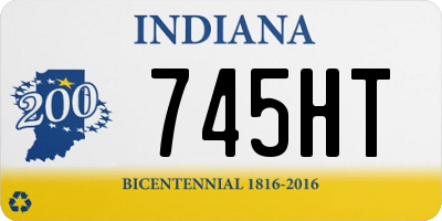 IN license plate 745HT