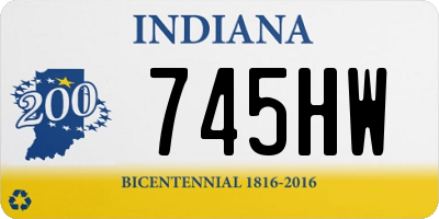 IN license plate 745HW