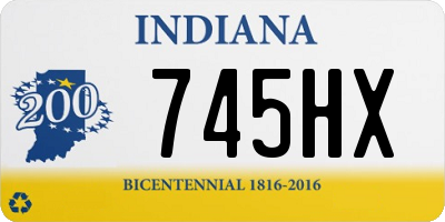 IN license plate 745HX