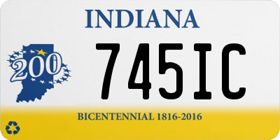 IN license plate 745IC