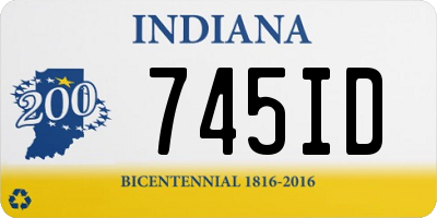 IN license plate 745ID
