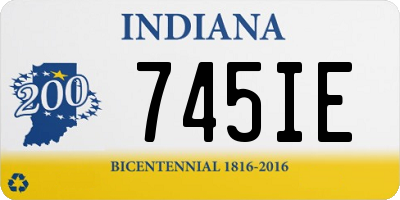 IN license plate 745IE