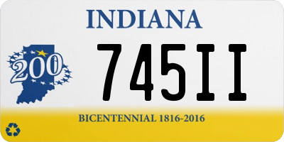 IN license plate 745II