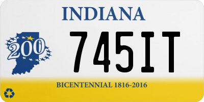 IN license plate 745IT