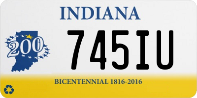 IN license plate 745IU