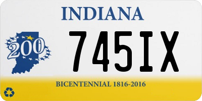 IN license plate 745IX