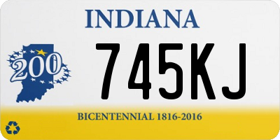 IN license plate 745KJ