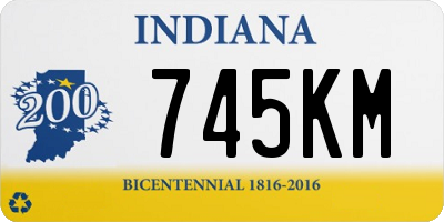 IN license plate 745KM