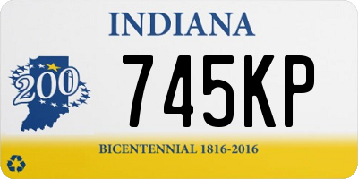 IN license plate 745KP