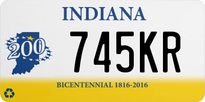 IN license plate 745KR