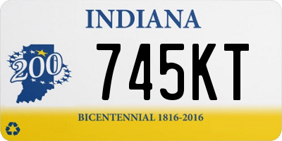 IN license plate 745KT