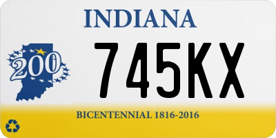 IN license plate 745KX