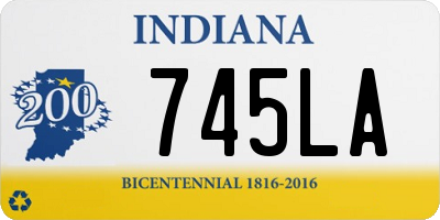 IN license plate 745LA