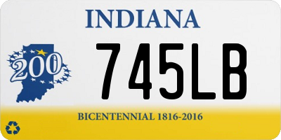 IN license plate 745LB