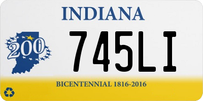 IN license plate 745LI