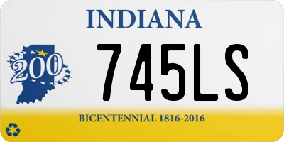 IN license plate 745LS