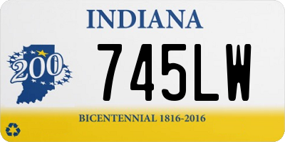 IN license plate 745LW