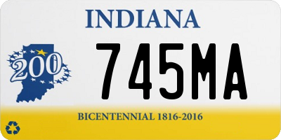 IN license plate 745MA