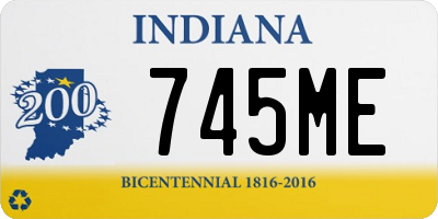 IN license plate 745ME