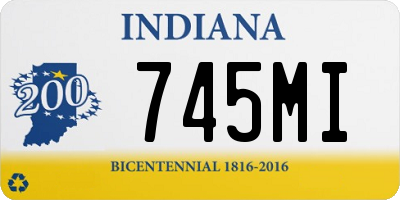 IN license plate 745MI