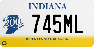 IN license plate 745ML