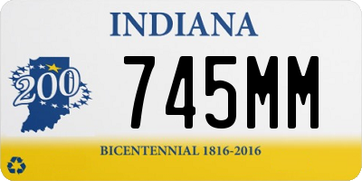 IN license plate 745MM