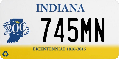 IN license plate 745MN