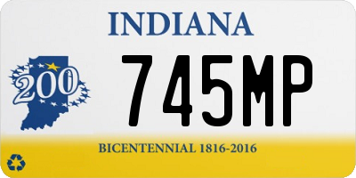 IN license plate 745MP
