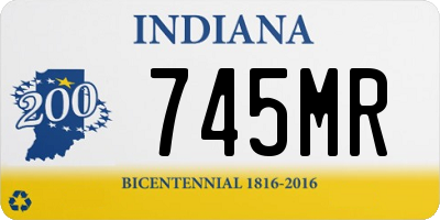 IN license plate 745MR