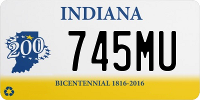 IN license plate 745MU