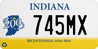 IN license plate 745MX