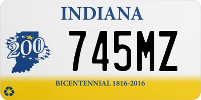 IN license plate 745MZ