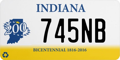 IN license plate 745NB