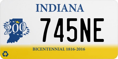 IN license plate 745NE