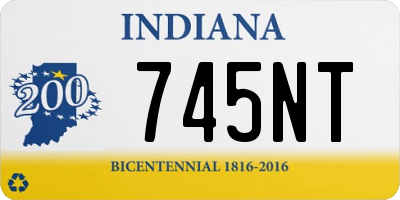 IN license plate 745NT