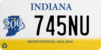 IN license plate 745NU