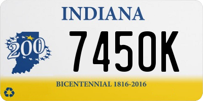 IN license plate 745OK
