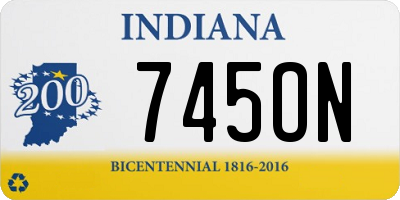 IN license plate 745ON