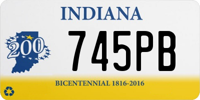 IN license plate 745PB