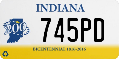 IN license plate 745PD