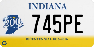 IN license plate 745PE