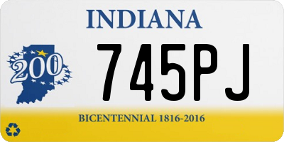 IN license plate 745PJ