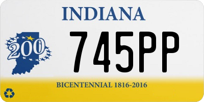 IN license plate 745PP