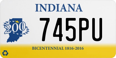 IN license plate 745PU