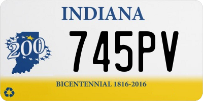 IN license plate 745PV