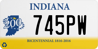 IN license plate 745PW